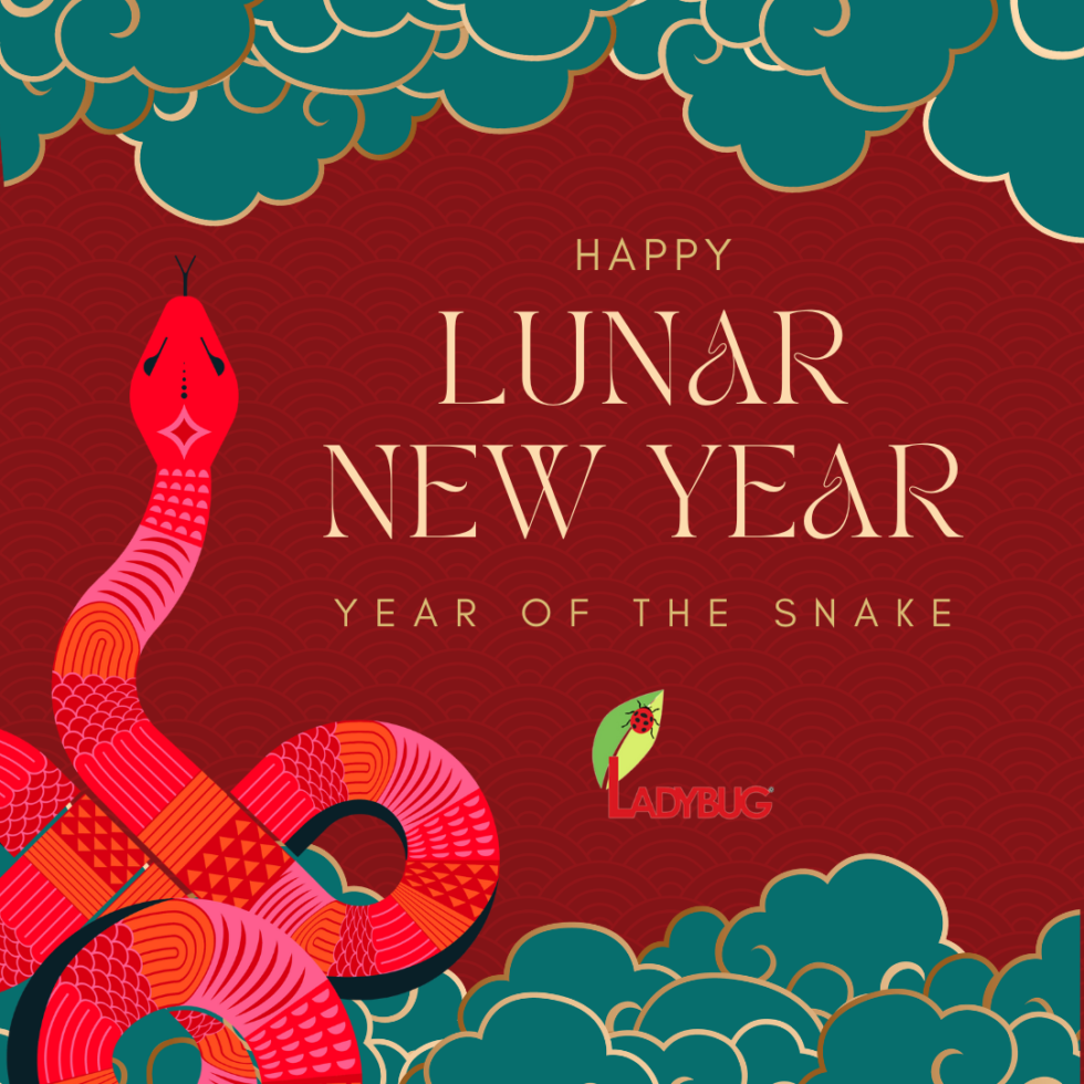 Lunar New Year 2025 Year of the Snake Ladybug Pest Control Services